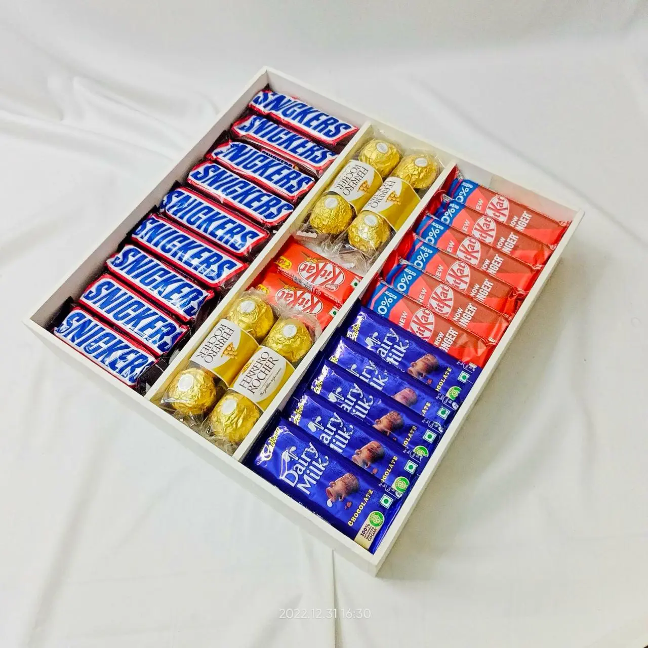 Snickers n Ferrero Rocher with KitKat n Dairy Milk Chocolate Box