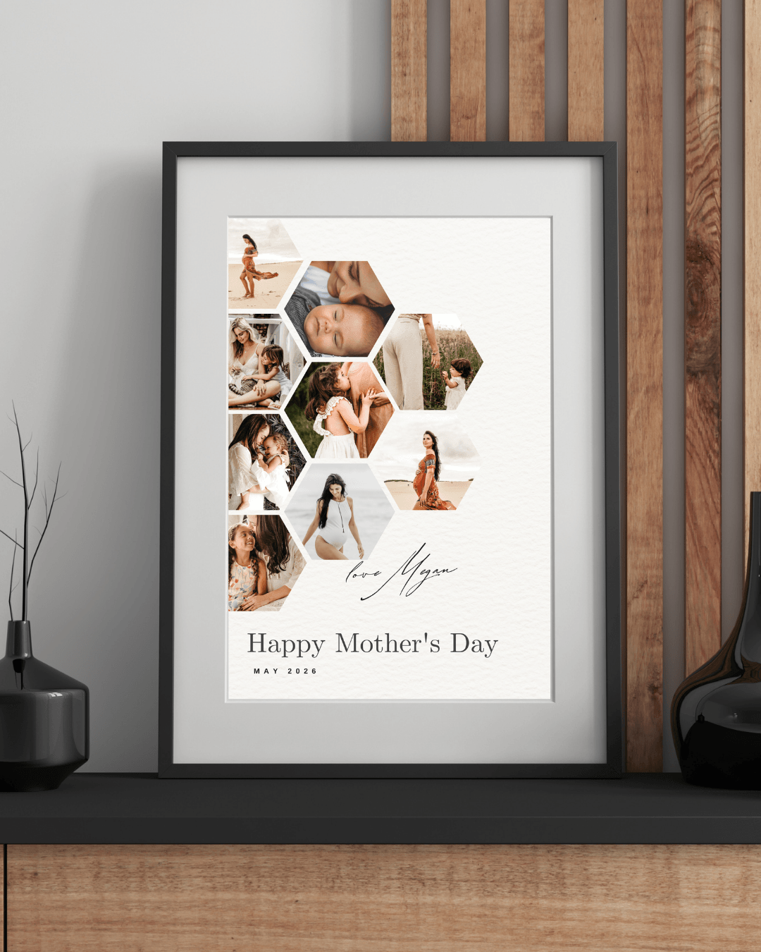 Hexagon Collage Mother’s Day Photo Frame